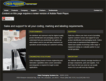 Tablet Screenshot of delta-packaging.com